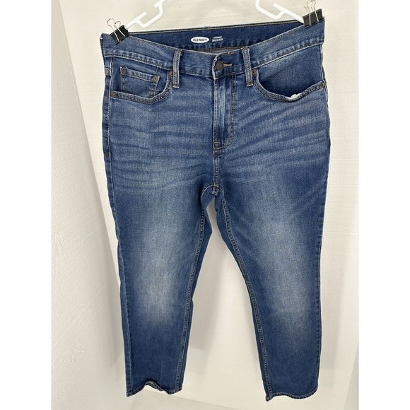 Old Navy Skinny Built In Flex Tough Denim Jeans Dark Wash Mens 31x30 - Picture 2 of 7